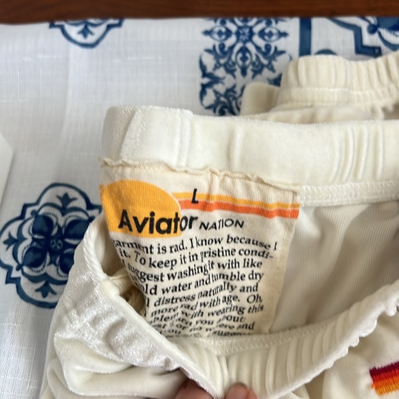 Aviator Nation joggers velour size L - Picture 2 of 3